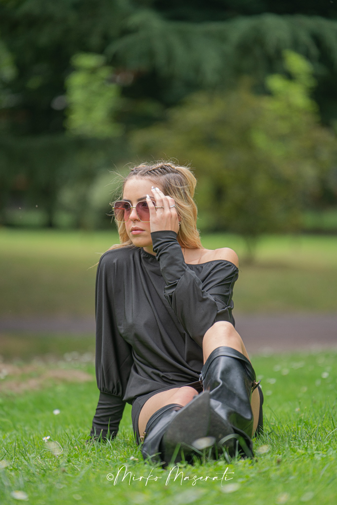 Editorial portrait in the park